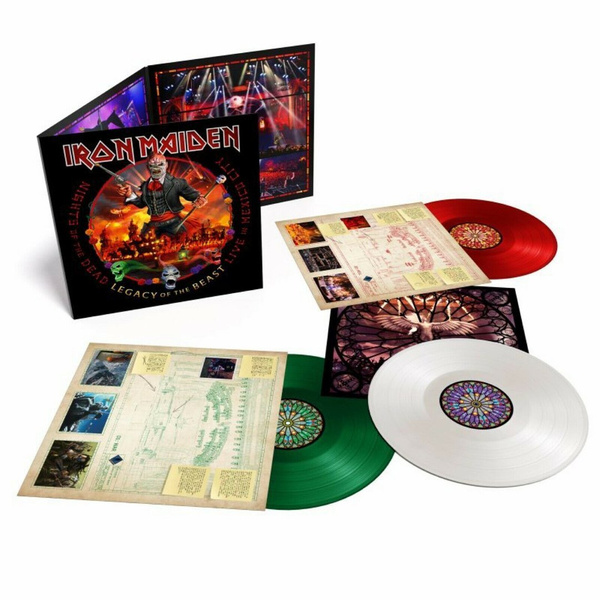 IRON MAIDEN Nights Of The Dead, Legacy Of The Beast: Live In Mexico (Mexican Flag Triple Colored Vinyl)