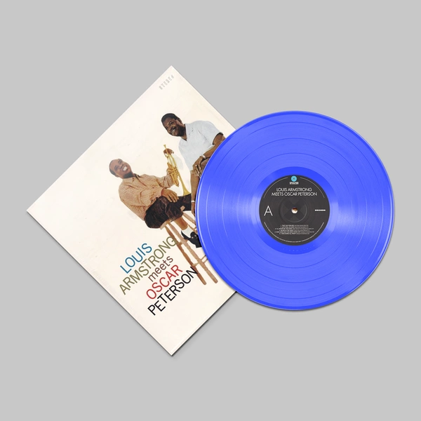 LOUIS ARMSTRONG Louis Armstrong Meets Oscar Peterson LP BLUE