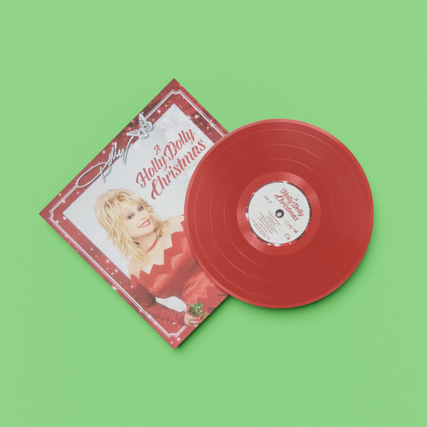DOLLY PARTON A Holly Dolly Christmas LP RED